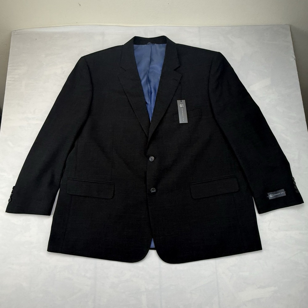GS Perfect Fit Men's Charcoal Blazer 52L Wool Blend NWT